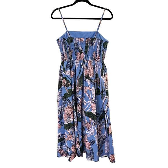 Anthropologie Hutch Sleeveless Drop-waist Midi Dress In Peri Inked Iris - Picture 4 of 7